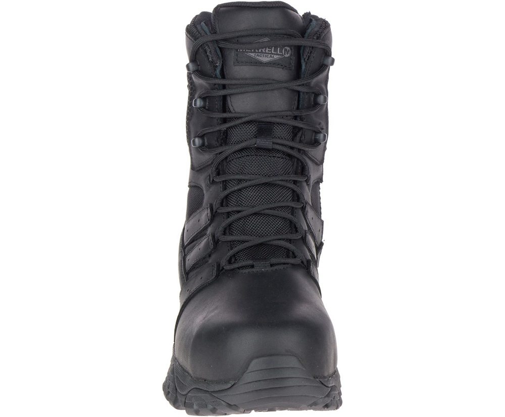Merrell Støvler Herre - Moab 2 8\" Tactical Response Waterproof Comp Toe Wide Width - Sort - FZR86537